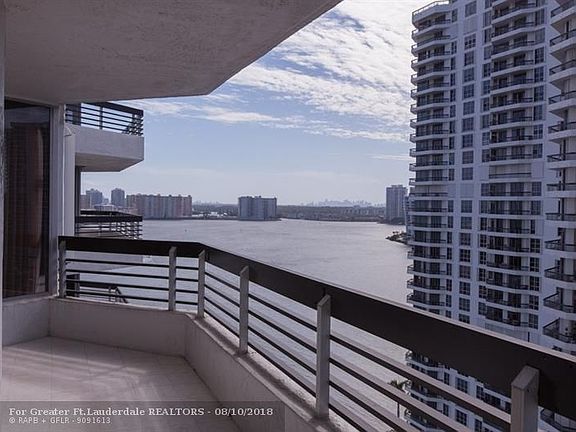 Balcony with Views of Pool, Intercostal, and Downtown Miami Skyline