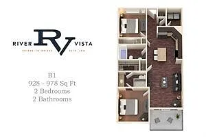 Floor plan Two Bedroom Two Bath