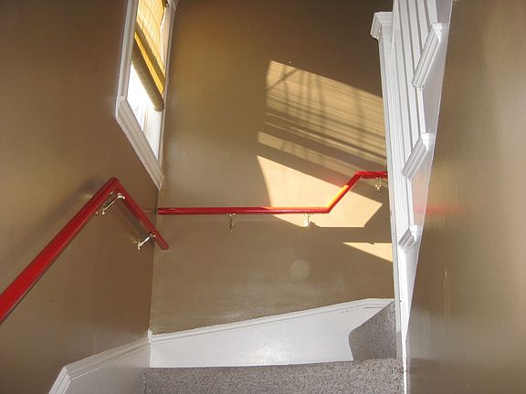 Inside condo private staircase
