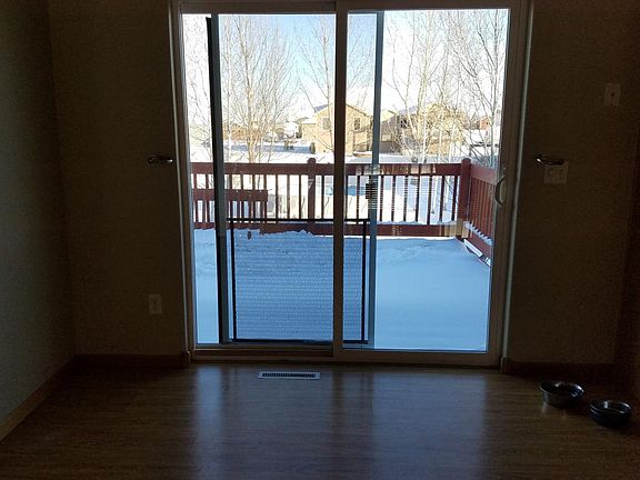 Sliding doors to deck off dining area