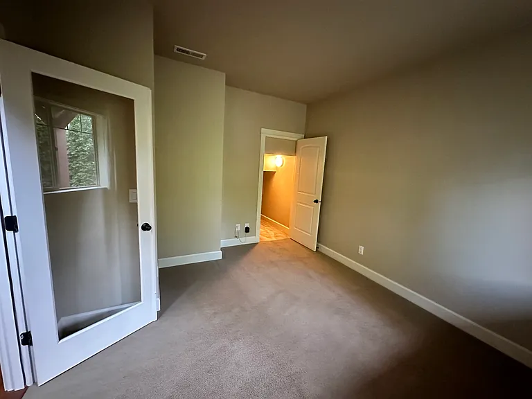 Office room on first level with storage space