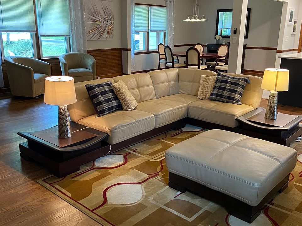 Leather Sectional Sofa in the living room.