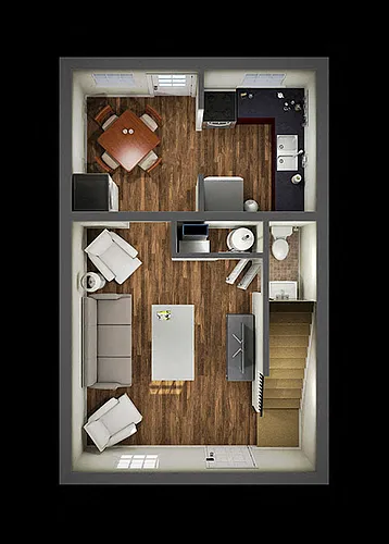 Floor plan Three Bedroom / Phase 1