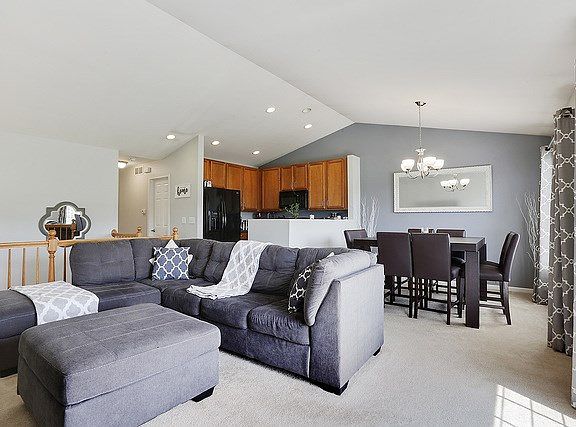 This open concept floor plan allows everyone to feel connected; whether relaxing in front of the TV,