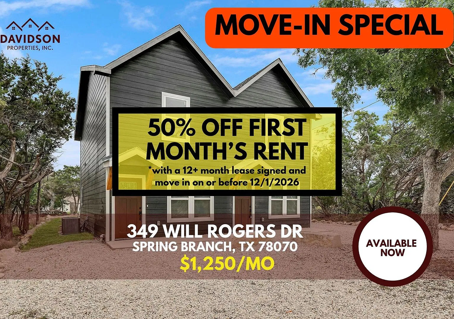 Move In Special! 50% Off First Month's Rent — Photo 1