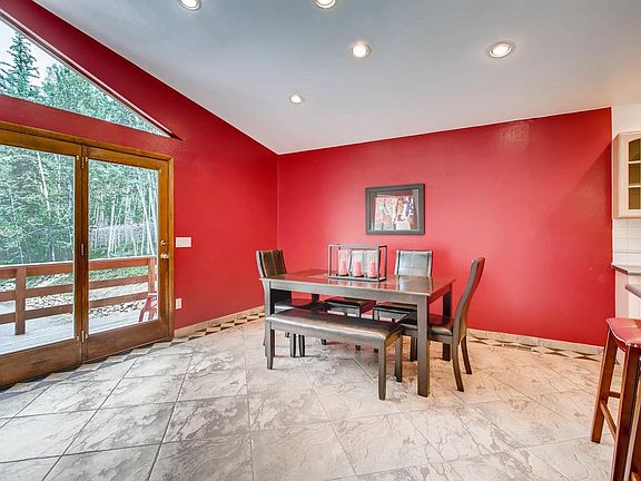 Spacious Dining Room has a great view.