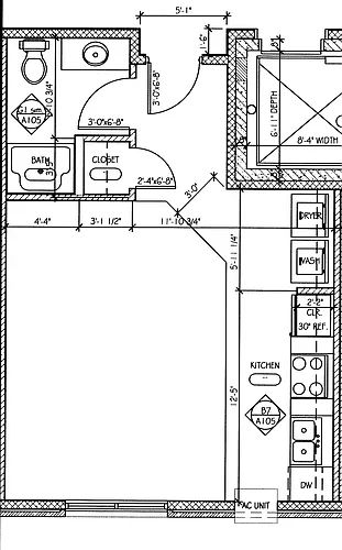 Floor plan Studio B