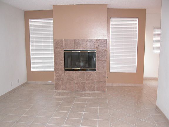 Living room with dining room to right