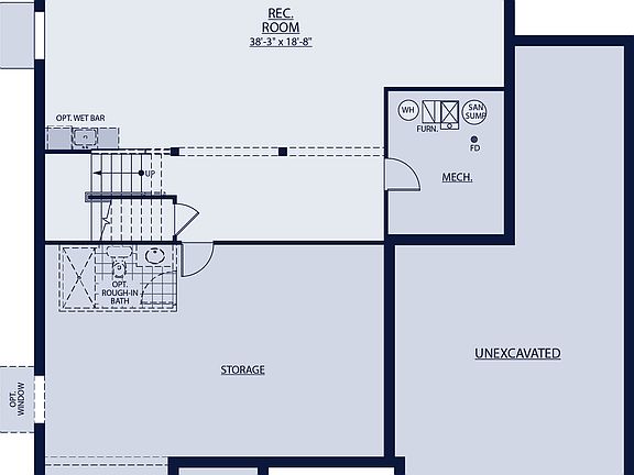 finished basement A options Sarasota plan William Ryan Homes