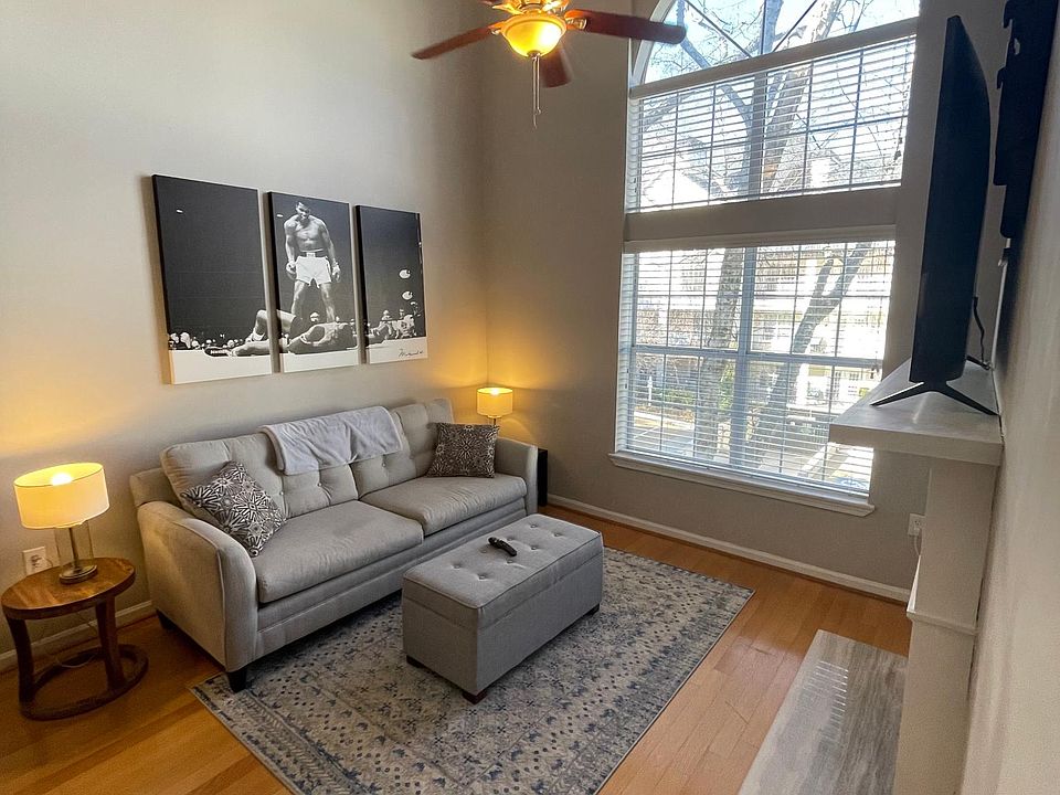 Living room with massive window