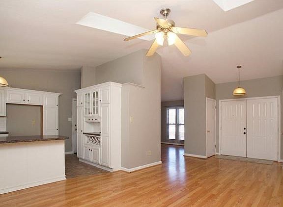 Foyer, skylights & custom cabinet