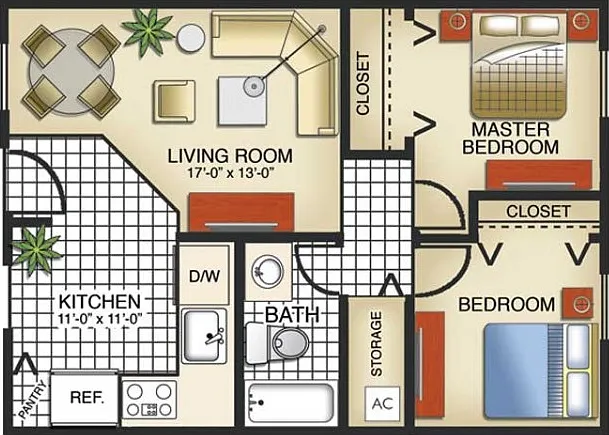 2 BEDROOM, 2 BATH 2 BEDROOM, 2 BATH