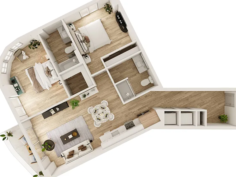 2 BR 2 Bath 2 BR 2 Bath
