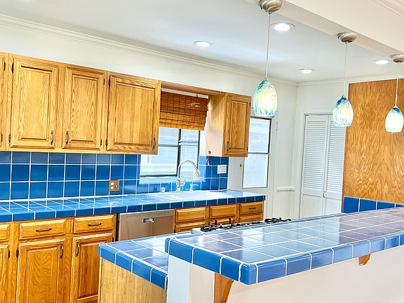 Kitchen overlooking living room