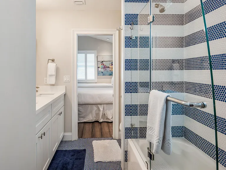 Attached shared bathroom alt. view