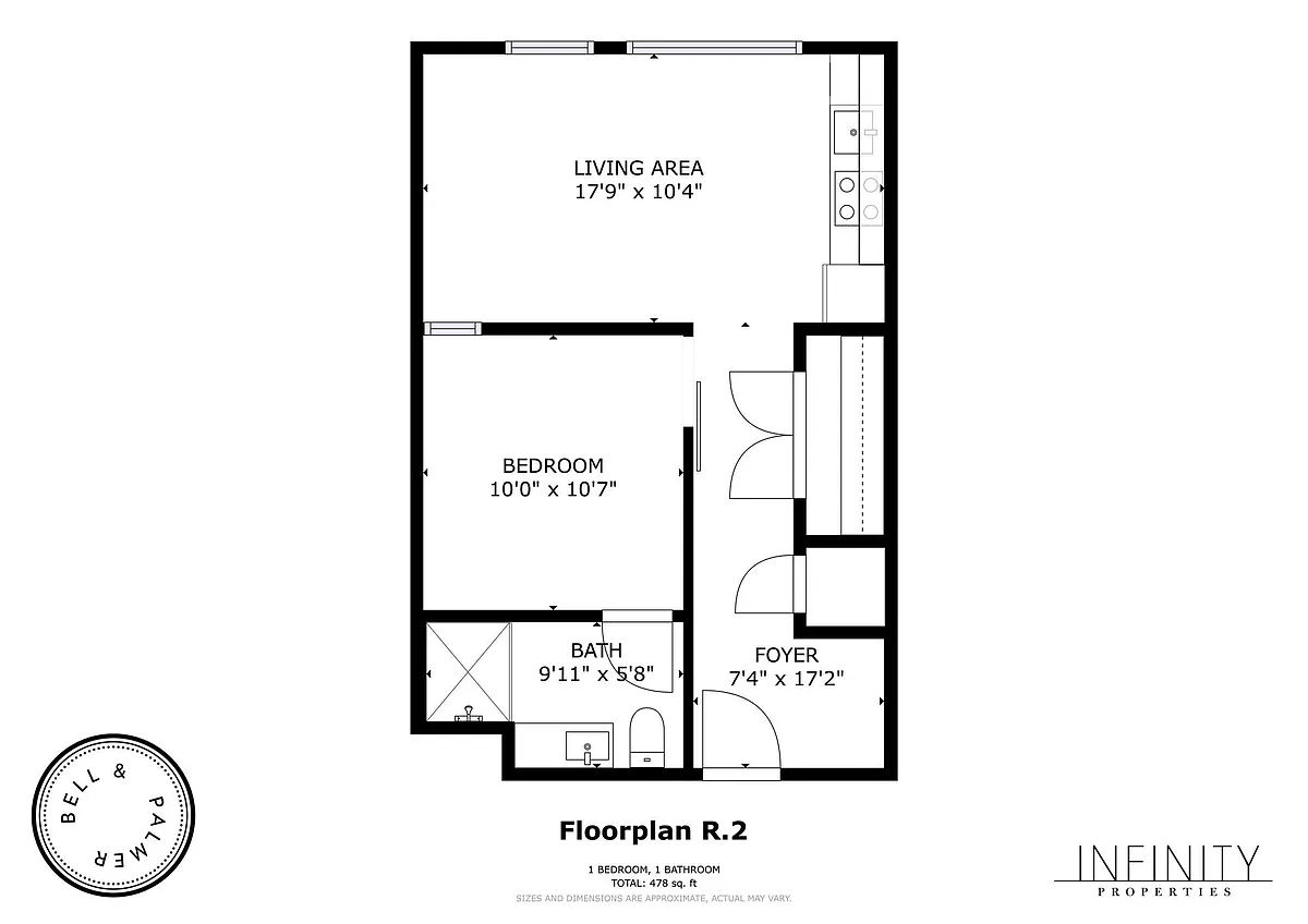 Floor plan 1BR/1BA