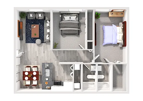 Floor plan Two Bedroom-Premier