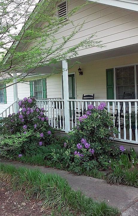 Front porch, spring time.