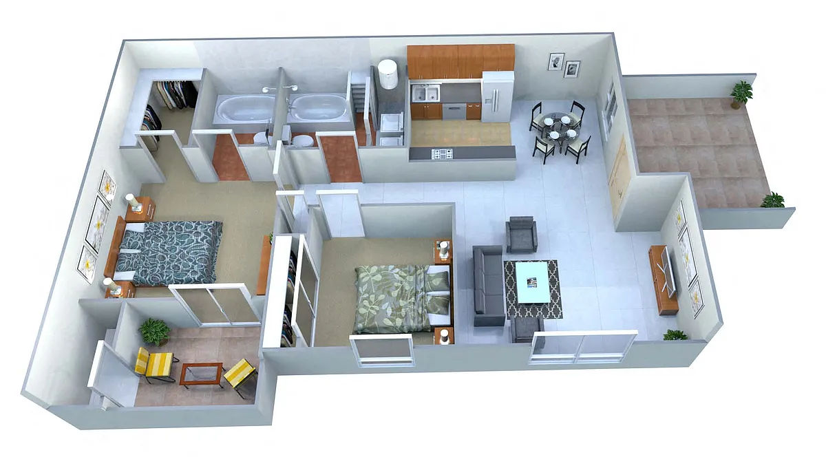 Floor plan Two Bedroom