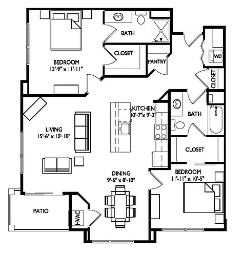 Floor plan 2 Bedroom