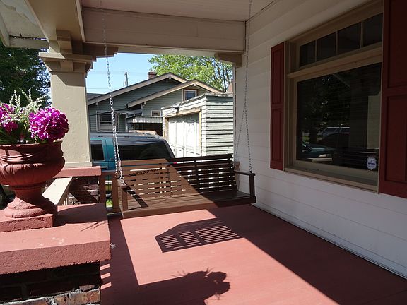 Front porch with porch swing