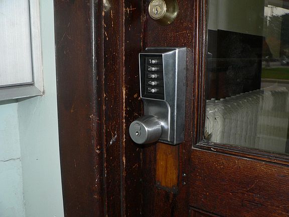 Common entrance, security door