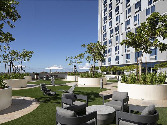 Outdoor deck community deck and bbq area