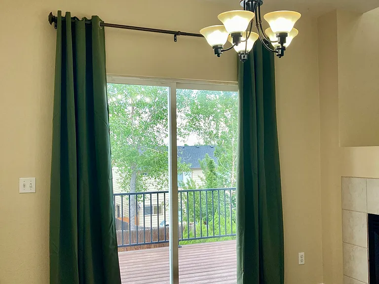 Kitchen nook and a deck