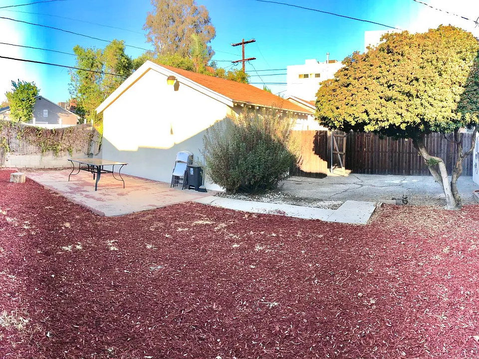 Private 1,000 sq ft yard. Perfect for pets and outdoor chill.