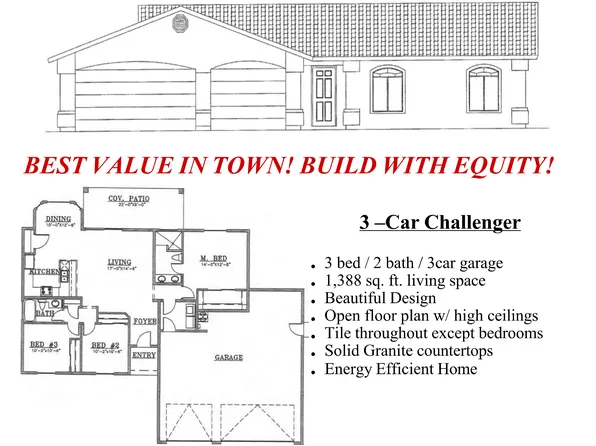 Challenger - 3 Car Garage Plan, South Lake Havasu