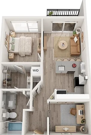 Plan B6 | 1 bedroom + den, 1 bathroom Plan B6 | 1 bedroom + den, 1 bathroom