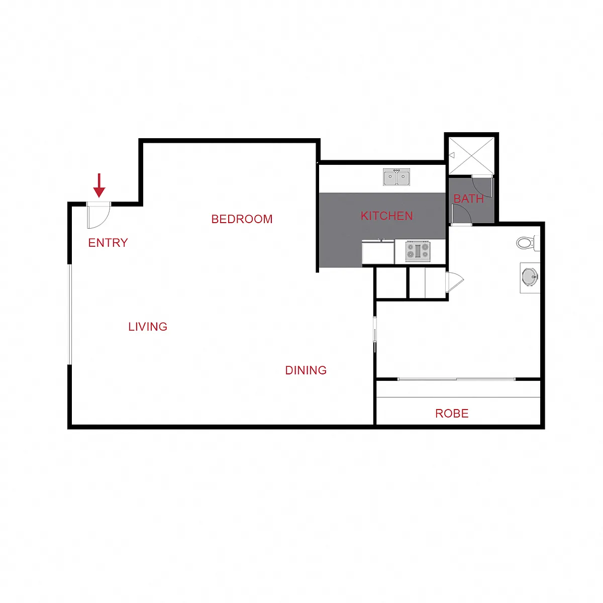 Floor plan Plan S - Studio