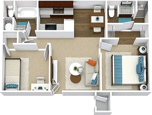 Floor plan 2 Bed