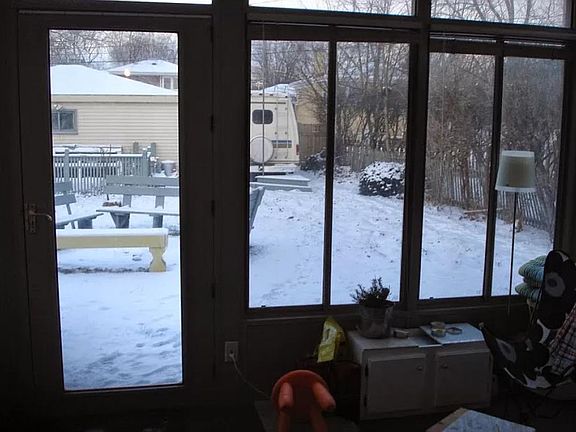 Winter view from the sun porch