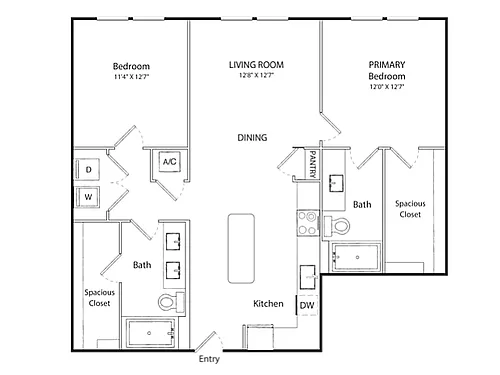 Floor plan B1-AH 80