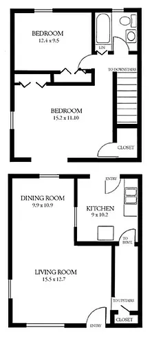 Floor plan 2 Bedroom