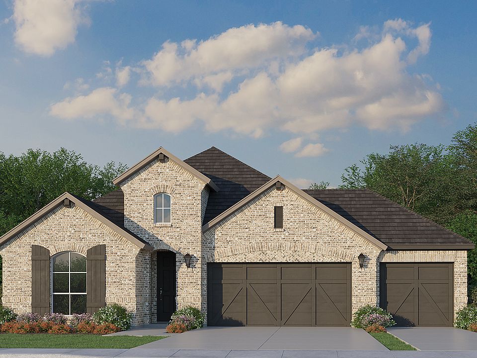 Plan 1529 Elevation A with 3 Car Garage