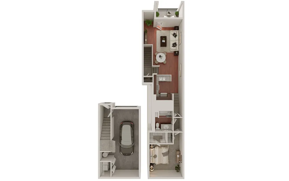 Floor plan 1 Bed TA1