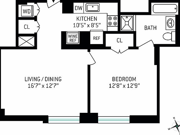 2nd image of 100 W 58th St APT 9H