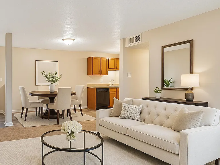Large Family Room with Attached Eat-In Kitchen