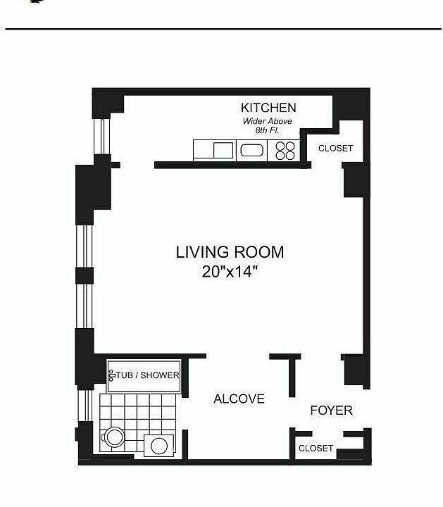2nd image of 425 W 23rd St APT 6C