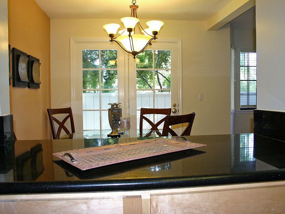 Kitchen opens to dining room