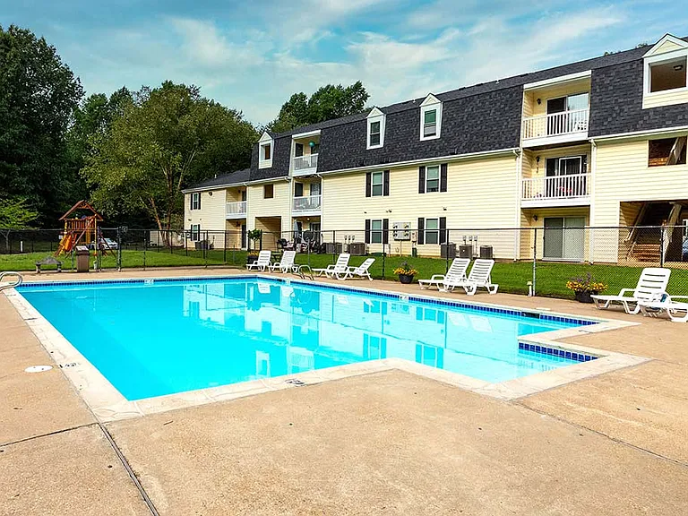 Pool with sundeck