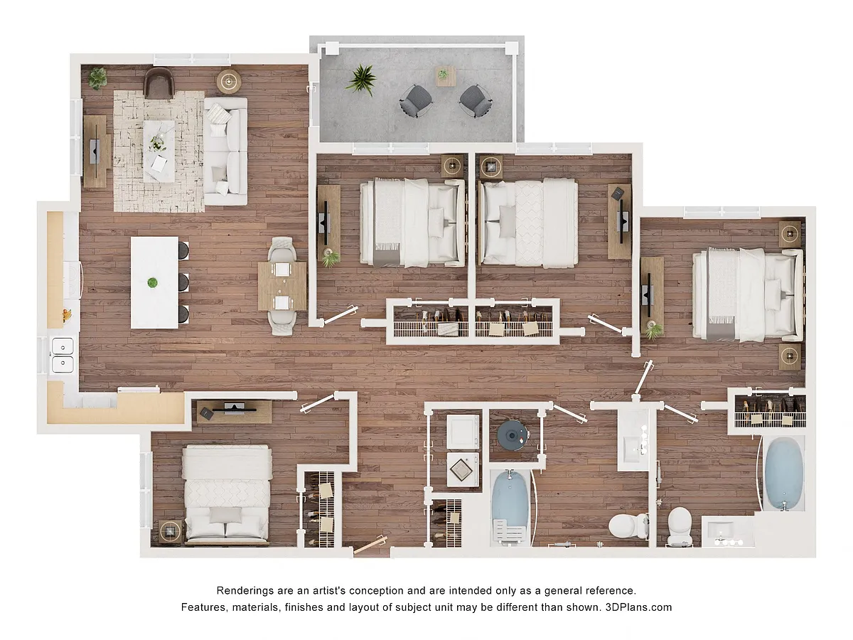 Floor plan 4AA (Wheelchair Accessible)