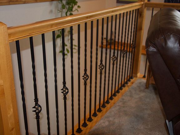 Knotty Alder & Wrought Iron