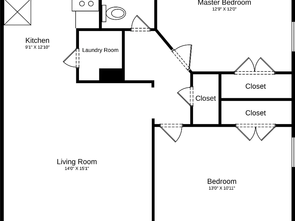 Two Bedroom Floor Plan