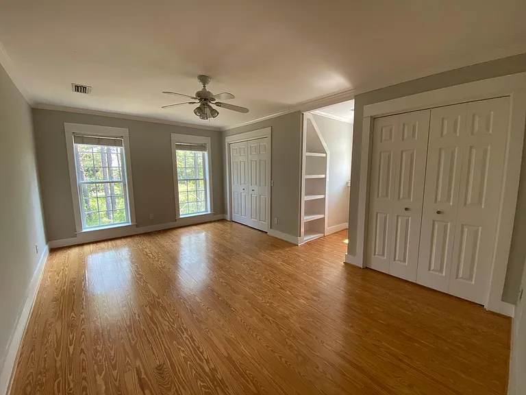 Upstairs bedroom one, faces the bay.