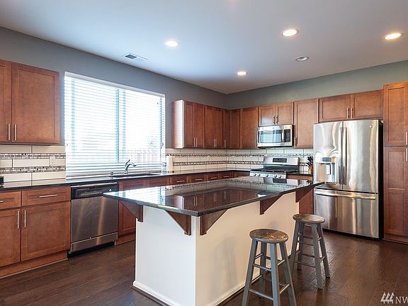 The kitchen is really nice sized and features a HUGE island.