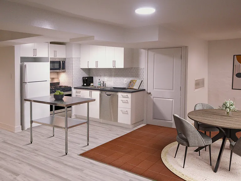 Open kitchen and dinning area off of great room.