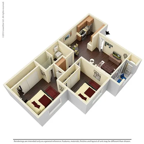 Floor plan 2x1B